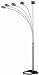 84hieght 5-arm Arch Floor Lamp with Dimmer Switch, Satin Nickel