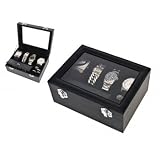 Present Time - Boite a bijoux et montres PVC noir