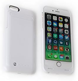 NEW! Apple iPhone 6 Extended Battery Case, Ultra-Slim Design, External Protective Battery Case with Stand, 4.7inch for iPhone 6. Full iOS 8 Compatible, No Signal Reduction (Glossy White)