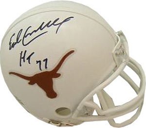 Earl Campbell Signed Longhorns Mini Helmet - HT 77