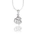 Olive N Figs Sterling Silver Everyday Rose Pendant