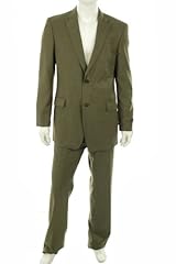 Tommy Hilfiger Men's 2 Button Trim Fit Suit with Flat Front Pant