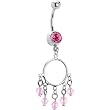 Venus Pink Chandelier Dangle Belly Button Ring