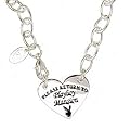 Playboy Necklace with Tiffany Style Heart Charm #1 Playmate PLEASE RETURN TO Playboy Mansion Authentic Licensed Jewelry CPBN3056