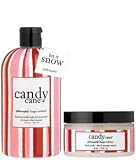 philosophy - let it snow - candy cane scented shower gel and body scrub duo