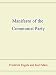 Books : Manifesto of the Communist Party