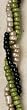 Beaded Triple Strand Necklace - Green, Black and Natural