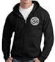 OM Aum Yoga Meditation Symbol Full Zip Adult Sweatshirt Hoodie - Black