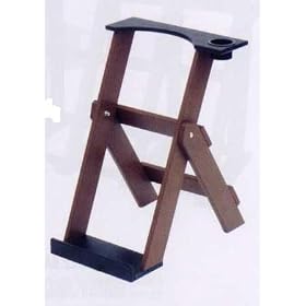 Single Golf Bag Rack with Cup Holder - Black/Brown
