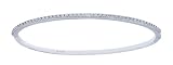 Platinum-Plated Sterling Silver Round Cubic Zirconia Bangle Bracelet
