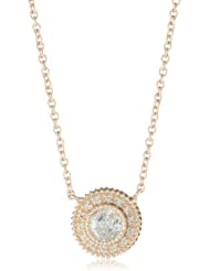 Freida Rothman Belargo Jewelry "Blush" Collection Rose Solitaire Button Necklace