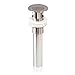 FREUER Faucets Pop Up Overflow Bathroom Sink Drain, Brushed Nickel