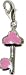 Chrysalis Sterling Silver Ladies Key Charm Pink Enamel