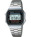 NEW CASIO DIGITAL MENS ALARM EL LIGHT METAL BAND WATCH SI1724