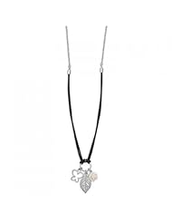 MMA Silver - 17.5 inch Multicharm Drop Necklace