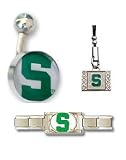 Michigan State Spartans ProStarter Bracelet/Belly Ring/ Cell Phone Charm Package