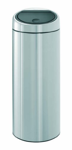 Brabantia Matte Steel Round Trash Bin 7 Gallon
