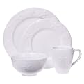 Embossed Porcelain 16-pc. Dinnerware Set - White