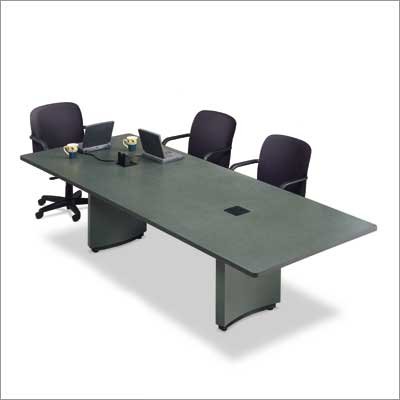 ABCO 72 Wide Rectangle Top Conference Table with Slab Base C RT 3672 S S