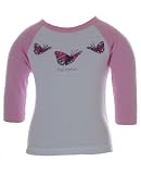 : She's The One Pink/White *Big Sister* Butterflies L/S Tee