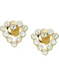 Genuine IceCarats Designer Jewelry Gift 14K Yellow Gold Youth Cz Heart Ear W/Backs. Pair Children&apos;s Cz Heart Earrings W/ Backs Youth Cz Heart Ear W/Backs In 14K Yellow Gold