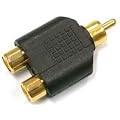 Cinch Kabelverteiler Y-Adapter Koppler Adapter 2x Chinch Buchsen Zum Chinch Cinch Stecker Vergoldeten