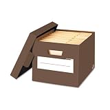 Stor File Decorative Storage Boxes - Letter Legal - 12 x 15 x 10 - Brown - 4 CT