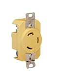Marinco 305CRR Marine Electrical Receptacle (30-Amp, 125-Volt, Female, Yellow)