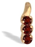 14K Yellow Gold Genuine Round Garnet Pendant