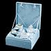4-Piece Blue "Baby's First Christmas" Boy Glass Ornament Boxed Gift Set