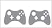Xbox 360 controller Sticker Decal 2 PACK. Peel and Stick. Metallic Silver