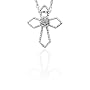 10k Choice of White or Yellow Gold Diamond Cross Pendant (.04 cttw, J-K Color, I2-I3 Clarity)