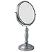 Zadro VAN410 Two-Sided Vanity Swivel Mirror, Satin Nickel, 1X and 10X