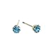 March Birthstone Stud Fashion Earrings, Aquamarine Crystal