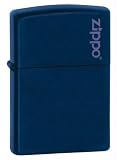 Original Zippo Lighter 239ZL Navy Blue Matte Zippo Logo