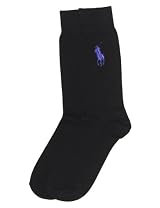 Ralph Lauren Mens Dress Socks Big Pony Black