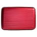 Ogon Aluminum Small Ribbed Wallet - Red - Red