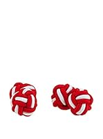 Ortiz & Reed Gemelos Multi-Color Knots Cufflinks (Rojo / Blanco)