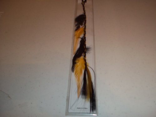2012 New Feathered Earrings Steeler Colors-long Style