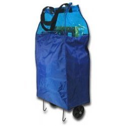 Folding Shopping Cart (Blue) (12 x 7 x 28 extended)
