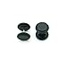 United Duo Solid Black - Acrylic Fake Plugs - Cheaters - 0G Gauge - 8mm
