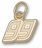 Carl Edwards Small Driver Number 99 5/16 Charm - 14KT Gold Jewelry