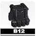 B12 Tactical Vest (Black) - Custom Minifigure Piece