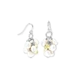 Sterling Silver Fresh Water Pearl and Crystal Dangle Earrings