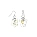Sterling Silver Fresh Water Pearl and Crystal Dangle Earrings