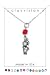 Clayvision Basketball Girl Charm Necklace with Birthstone/Team Color Swarovski Crystal