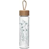 Ello Thrive BPA-Free Glass Water Bottle with Bamboo Lid, 20-Ounce