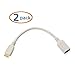 Cable Matters 2-Pack Micro-USB 3.0 OTG Adapter in White for Samsung Galaxy S5 and Note 3