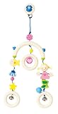Wooden Non-toxic Mermaid Mini-trapeze with a Nickel Free Clip and Bells