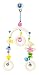 Wooden Non-toxic Mermaid Mini-trapeze with a Nickel Free Clip and Bells